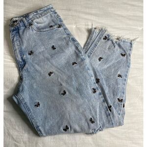 Ripped Monarch Butterfly Jeans Tinsel Town Size 13